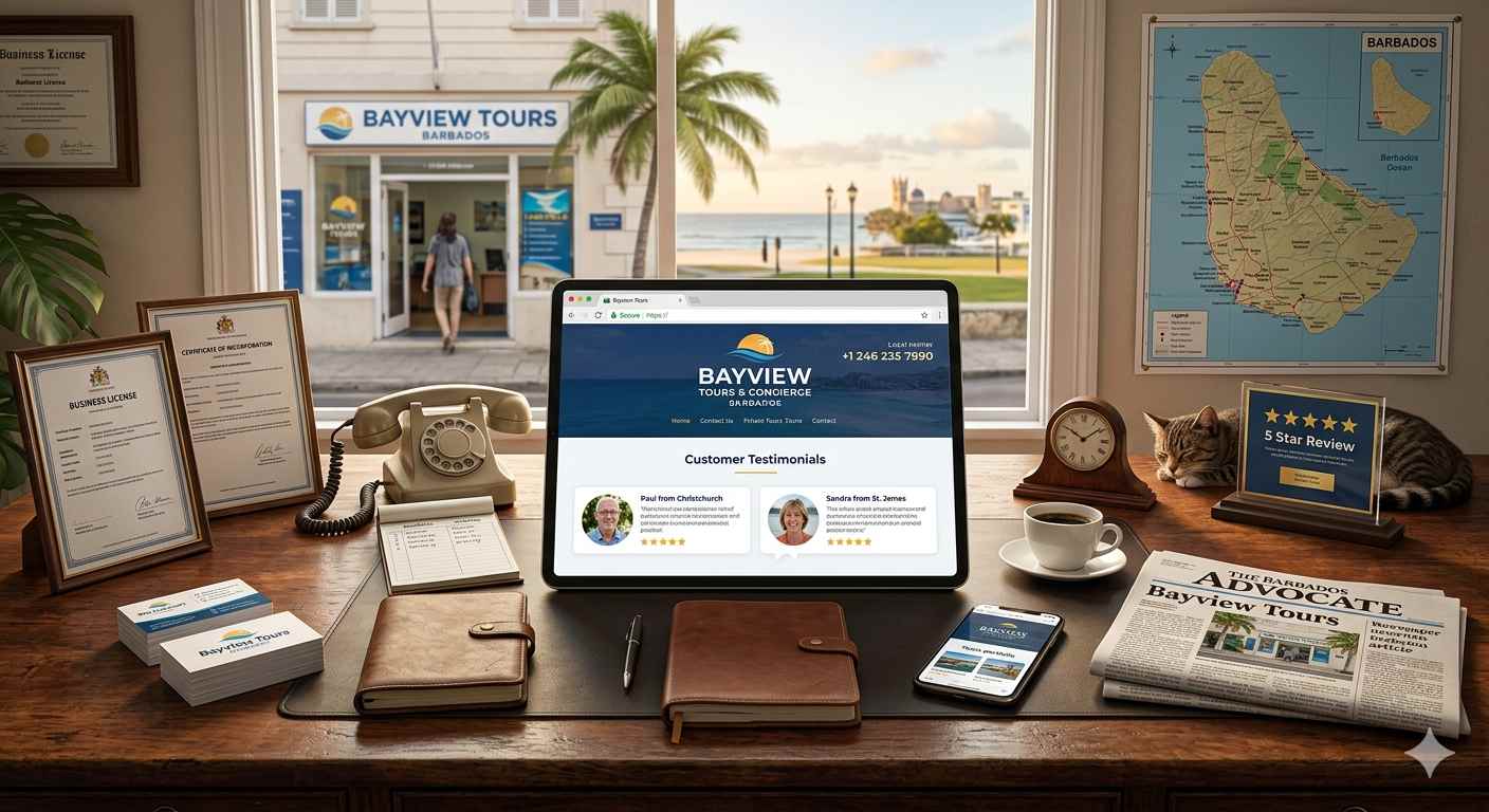 How a Website Builds Credibility for New Businesses in Barbados