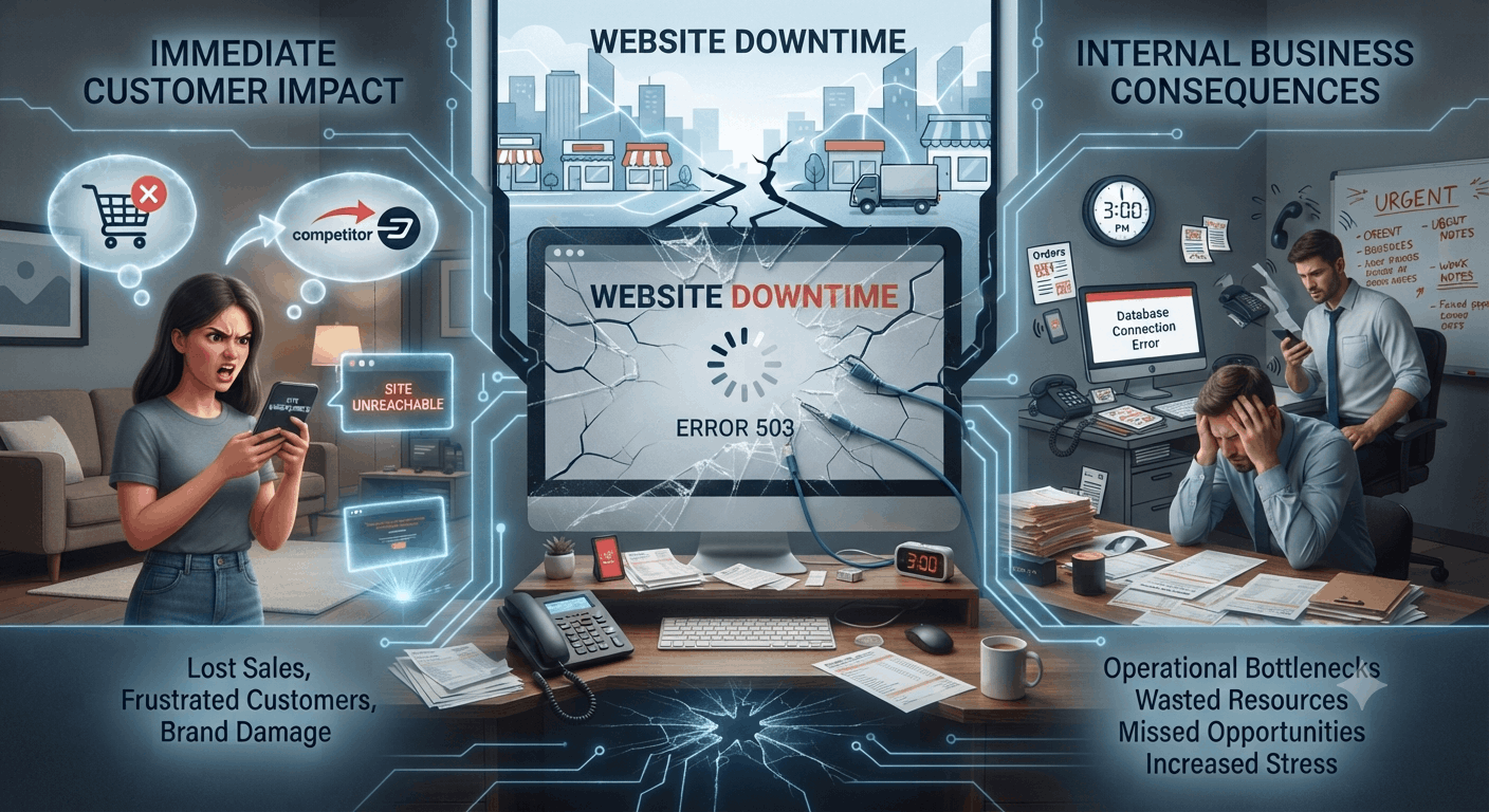 How Website Downtime Affects Small Businesses